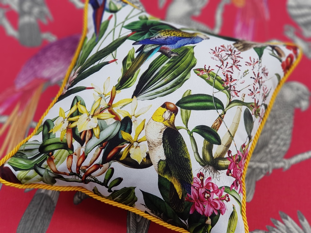 Papoušci a orchideje OP206