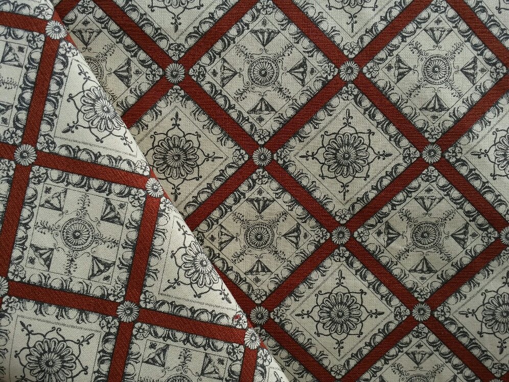 Ornamentální bavlna v červené CA348