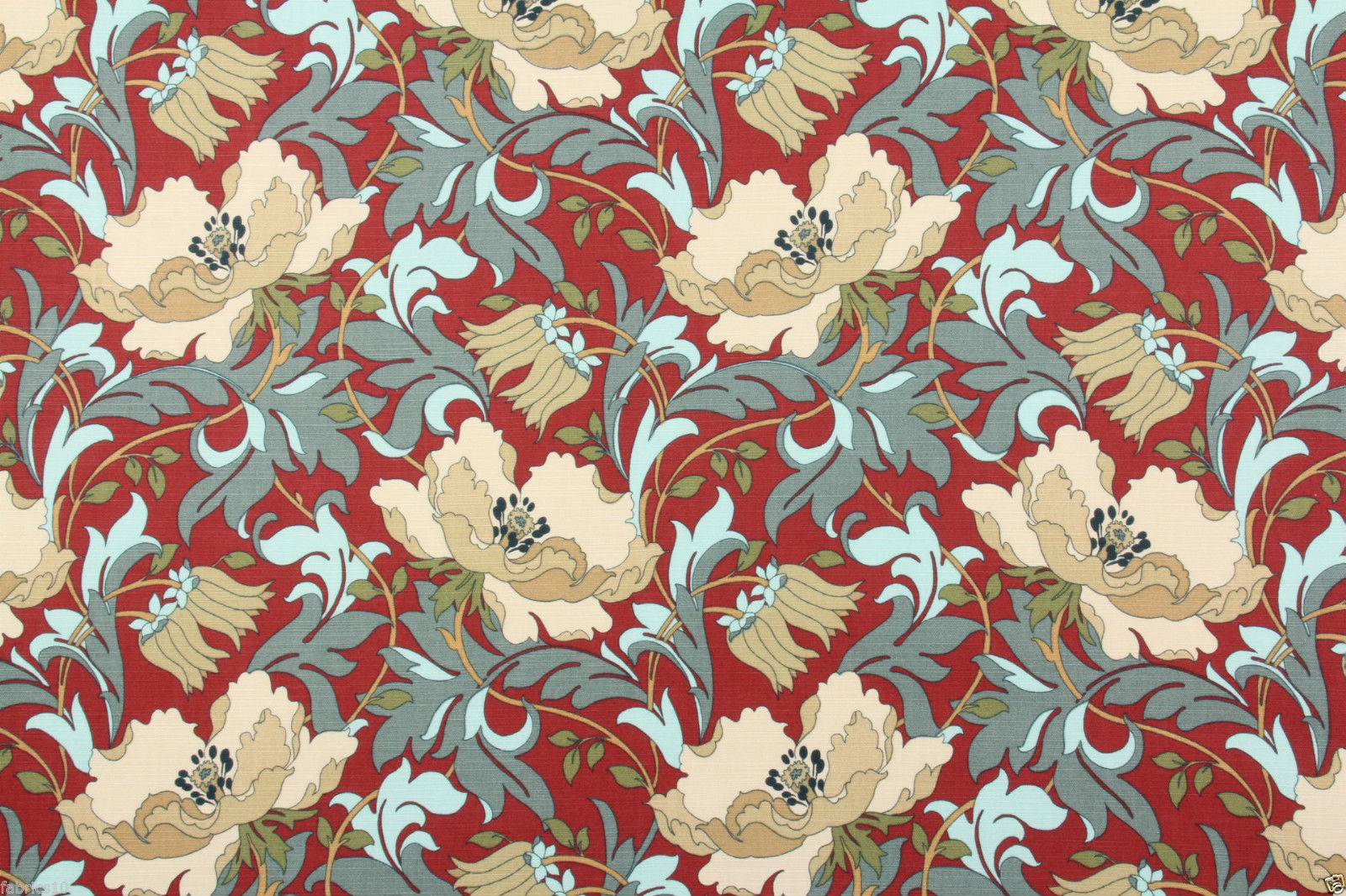 Květinová secese v červené  CA356