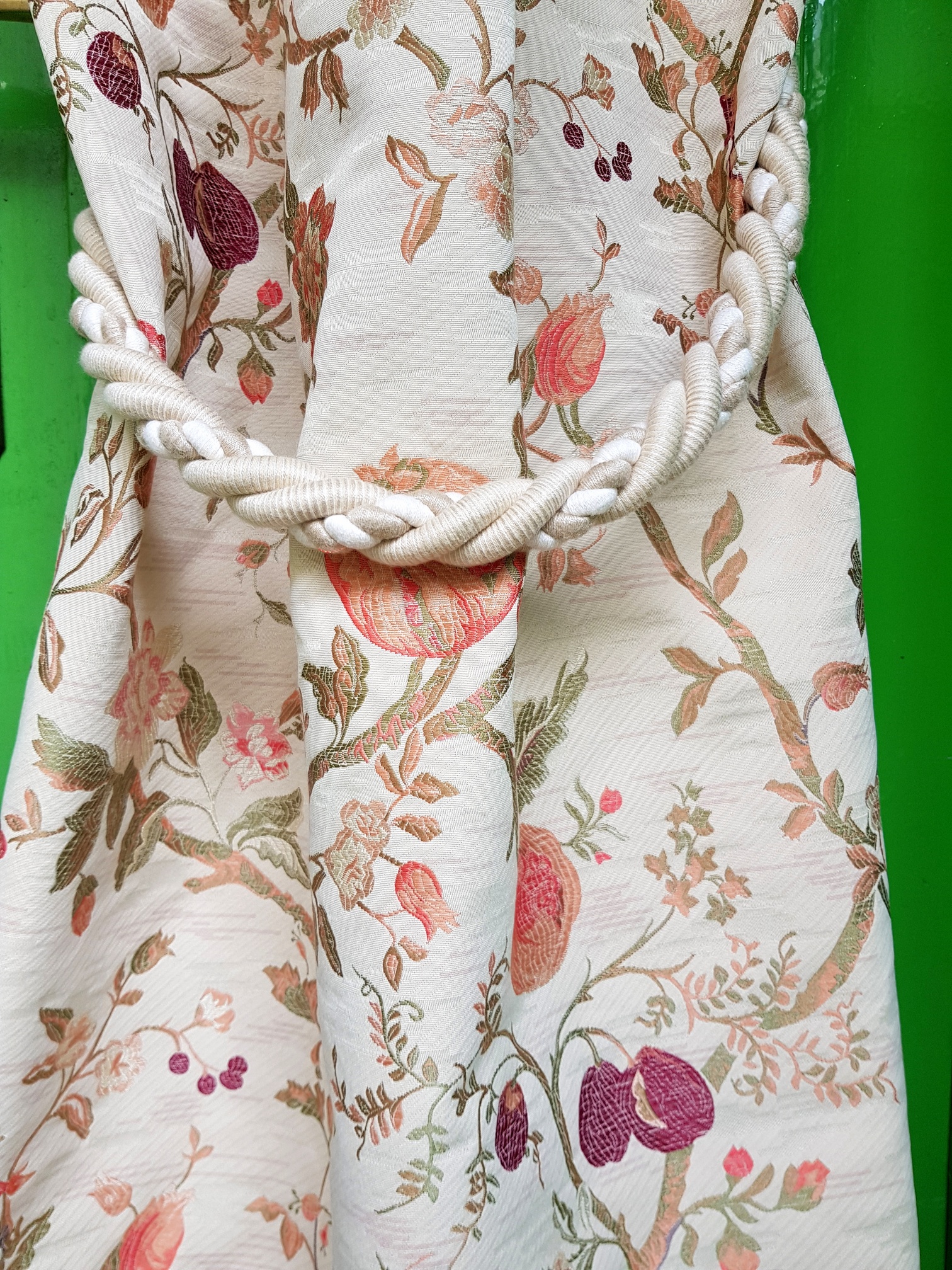 Rostliny a plody v bordó na béžové