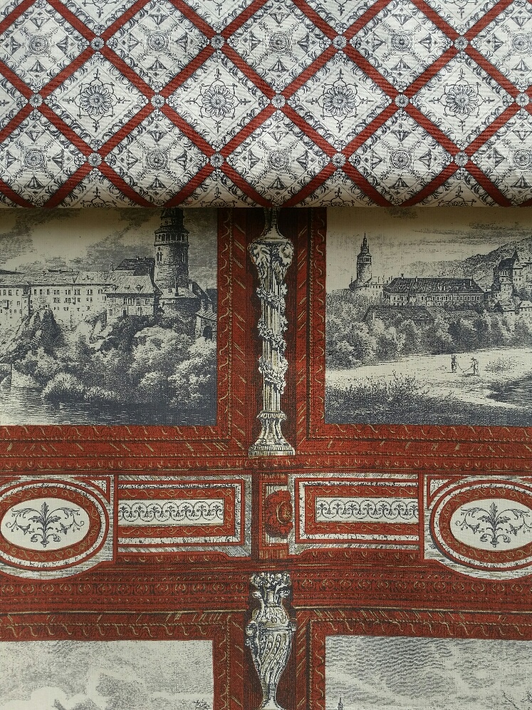 Ornamentální bavlna v červené CA348