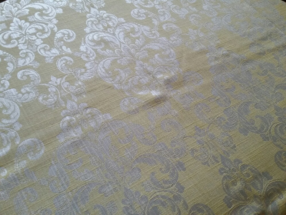 Elegantní damaškový motiv "citronová/béžovožlutá" 1,07 metru