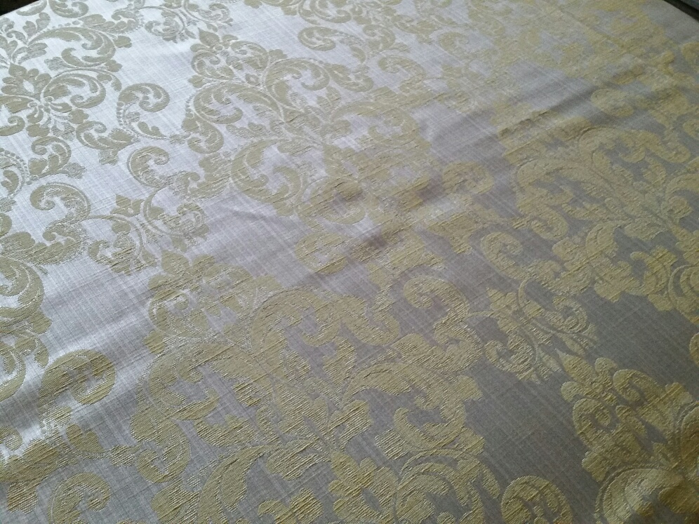 Elegantní damaškový motiv "citronová/béžovožlutá" 1,07 metru