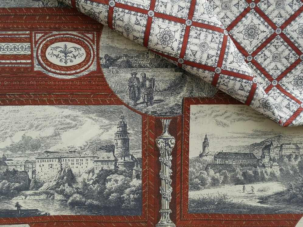 Ornamentální bavlna v červené CA348