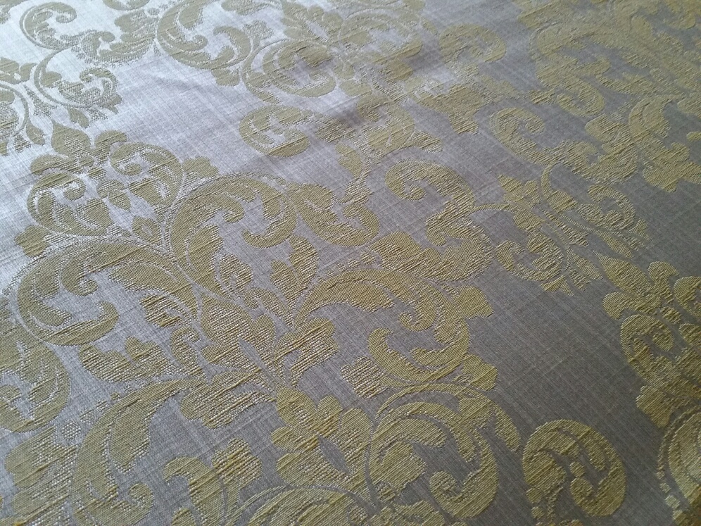 Elegantní damaškový motiv "citronová/béžovožlutá" 1,07 metru